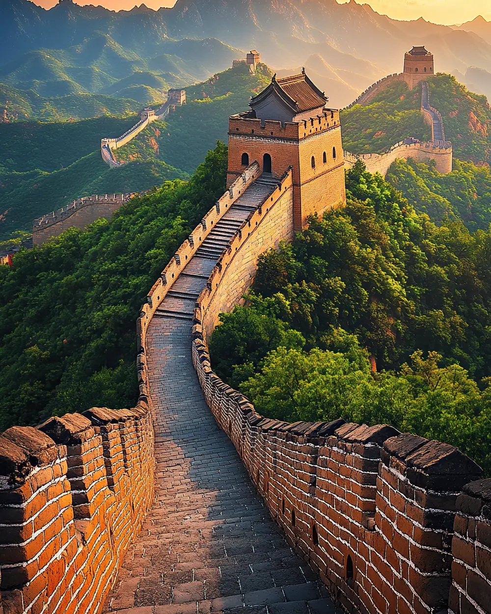 The Great Wall at sunrise